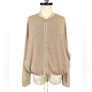 White Birch Sparkly Zip Cardigan Jacket